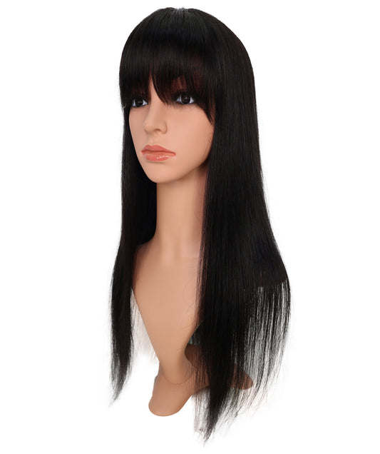 女性用ファッションスタイルウィッグ、24インチ 超ロングストレート 100%人毛、ナチュラルブラック、Wigs2you HH-183 フルウィッグ ナチュラルな輝き