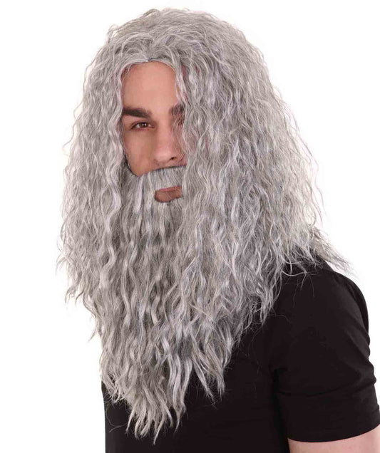 Wigs2you ハロウィンパーティー プレミアム メンズ H-646 ガンダルフ ウィッグ&ヒゲ グレー色