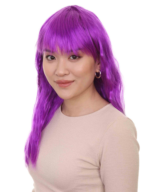 Wigs2you ハロウィンパーティープレミアムレディース H-1770 着け心地が良い とても快適 グラマラマ ネオンパープルウィッグ