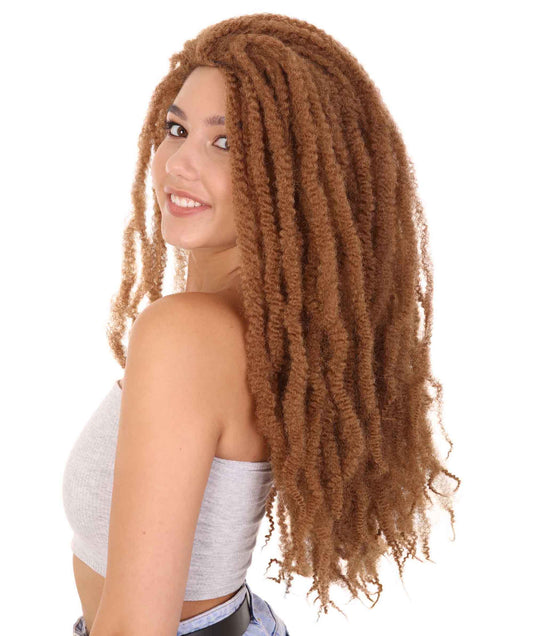 Wigs2youハロウィンパーティープレミアムレディースH-1965 美しい見た目のデラックスドレッドロック豊かなブラウンミックスウィッグ