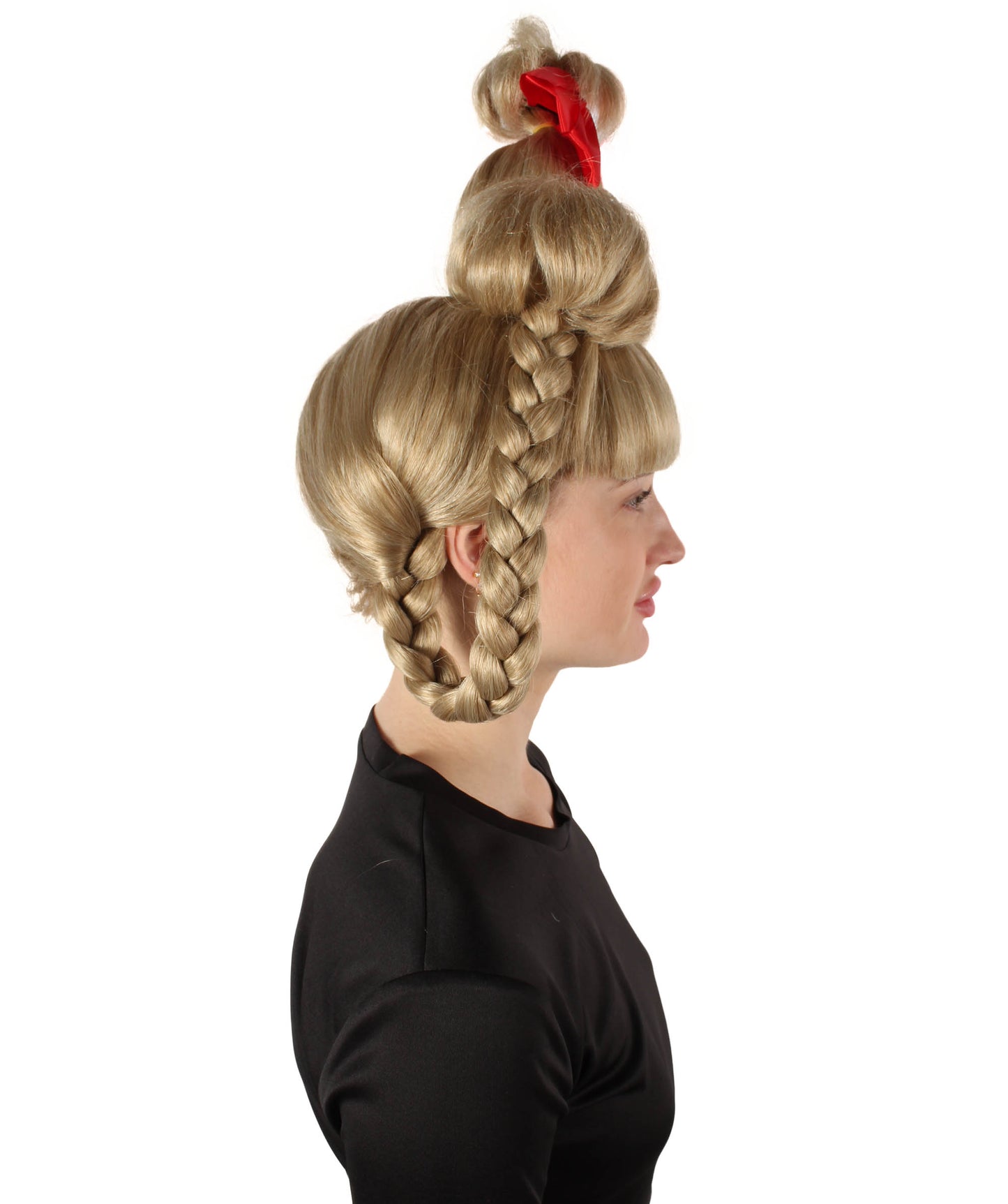 ハロウィンパーティープレミアムレディ H-5490 クリスマスクラシックストーリーキャラクターウィッグ (曲がる三つ編み付き)