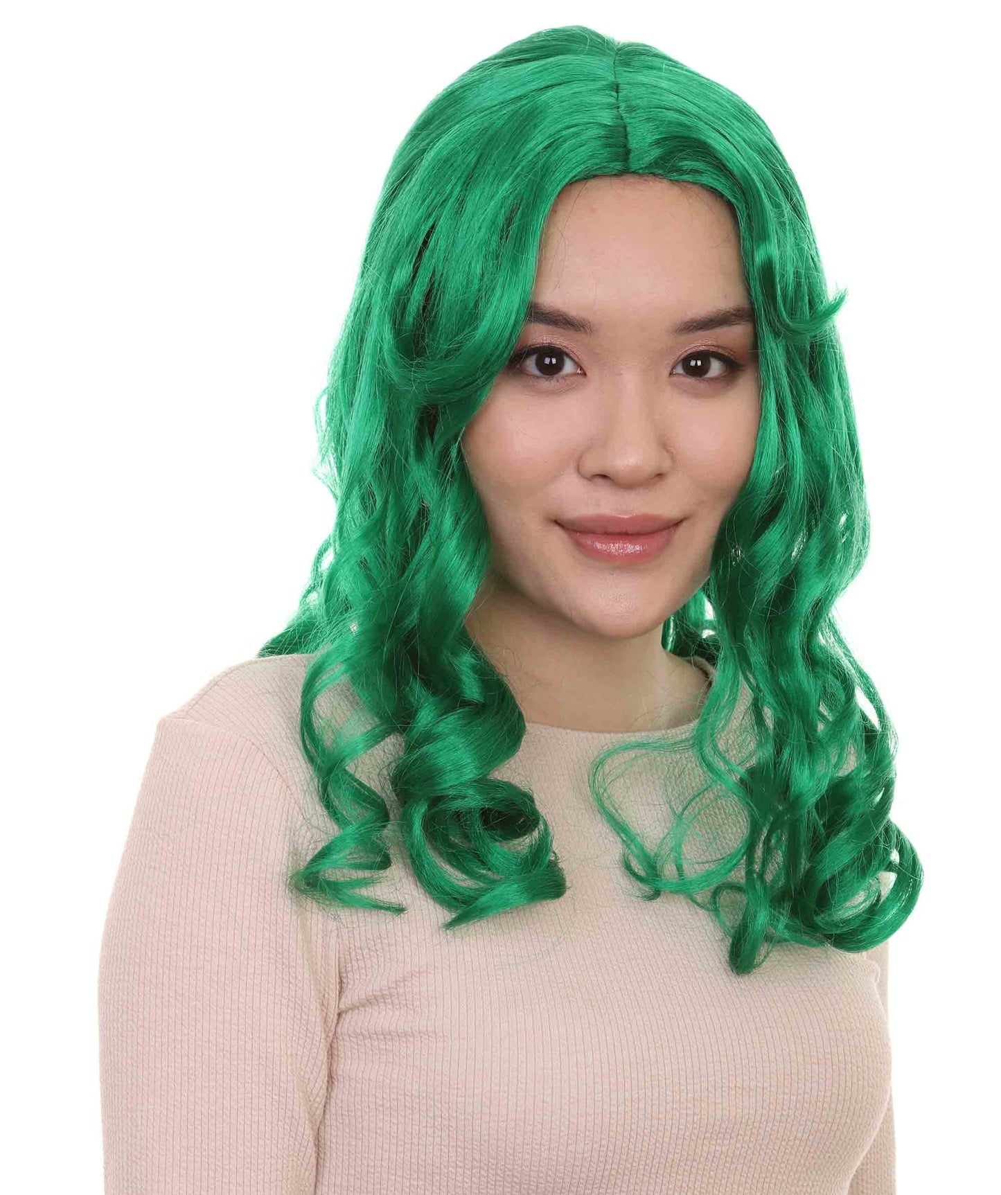 Wigs2you ハロウィンパーティー プレミアム レディース H-1086 アリスウィッグ 鏡の国のアリス ダークグリーン色