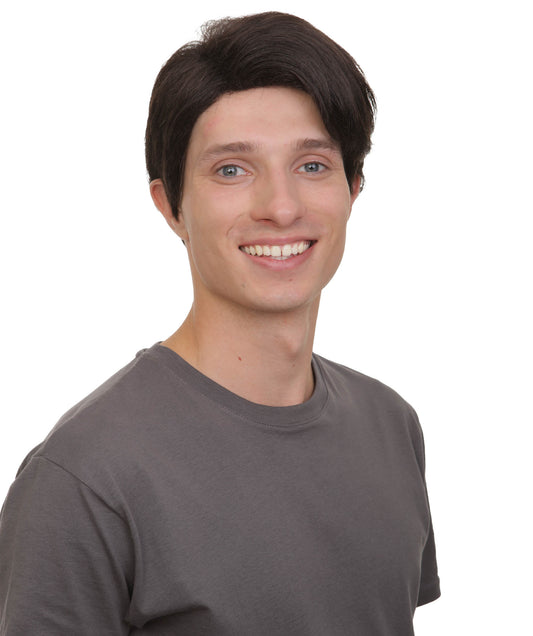 メンズ H-6037 アニメーション漫画ミュージカル映画ファーザーグレーブラックウィッグ、難燃性合成繊維