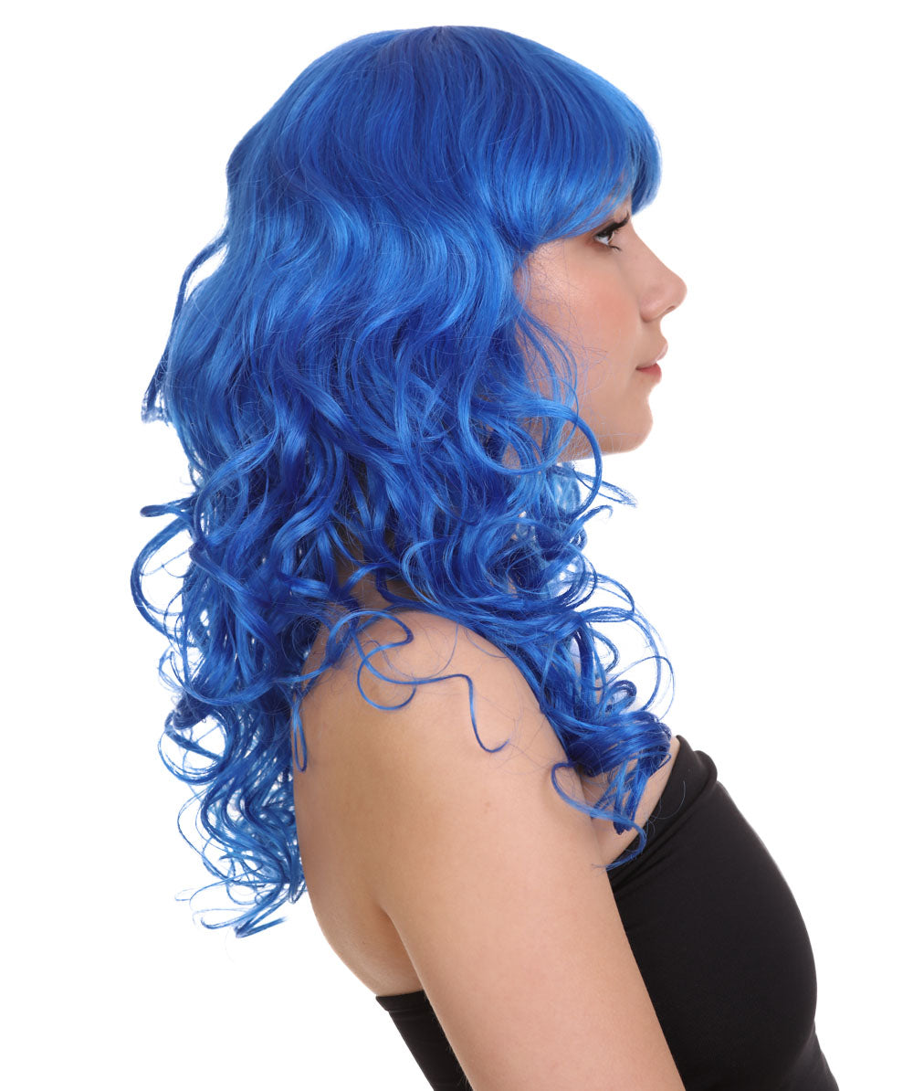 Wigs2you ハロウィンパーティープレミアムレディース H-1005 着用しやすい ベラウィッグ ダークブルー色