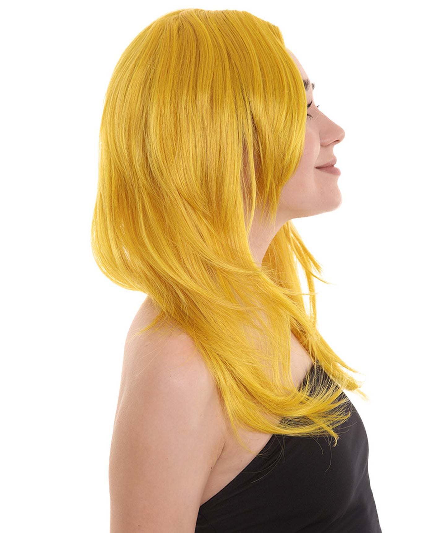 Wigs2you ハロウィンパーティープレミアム H-955 3レイヤーのパーティーガールウィッグ ゴールドカラー