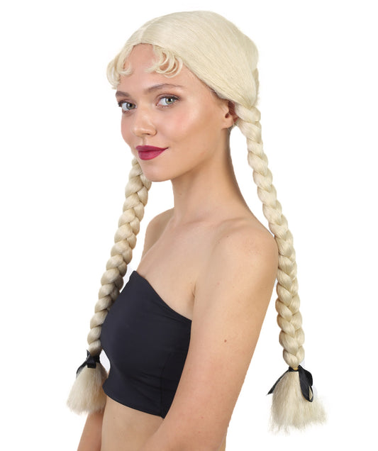 Wigs2you ハロウィンとパーティープレミアムレディース H-500 ブロンズ ダッチガールウィッグ イエロー