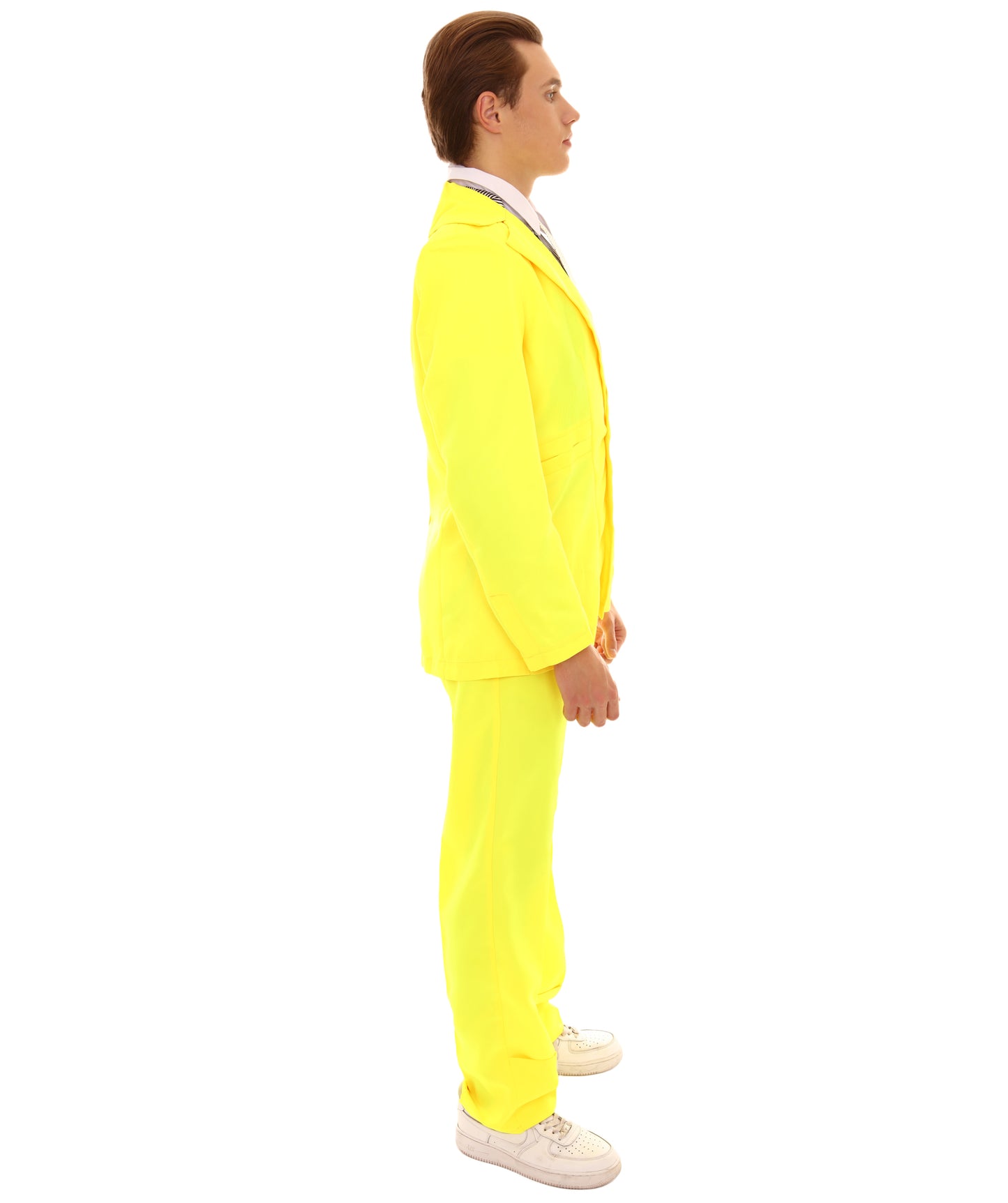男性用 JCP-002_4 70'sロックスター スーツ コスチューム ディッキーとタイ付き プレミアム イエロー ハロウィンコスチューム