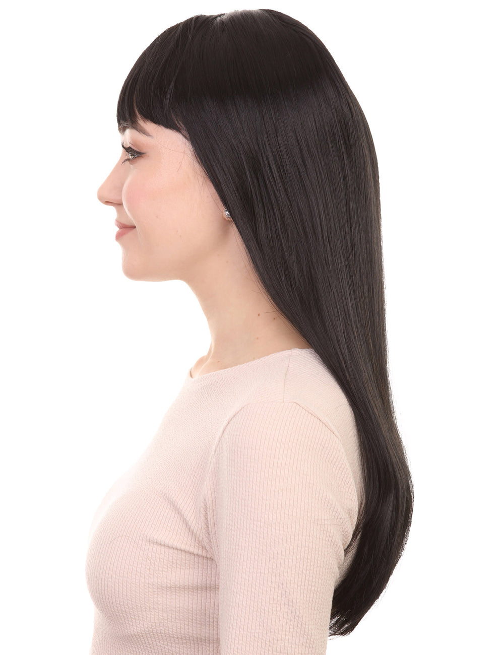 Wigs2you ハロウィン パーティー プレミアム レディース H-665 ロング ブラック ボブ ウィッグ