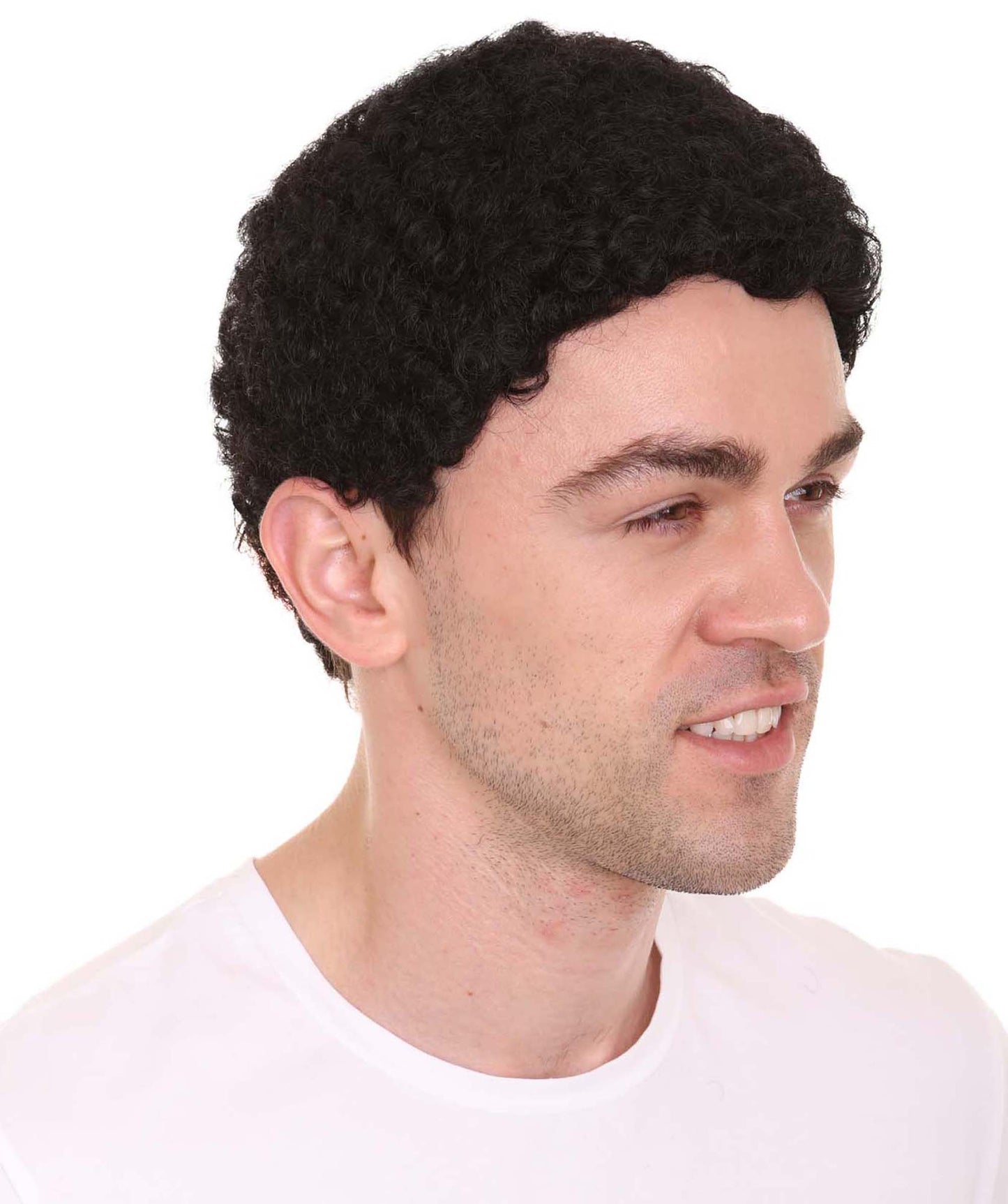 Wigs2you ハロウィンパーティー プレミアム メンズ H-616 コウノトリ アフロウィッグ ブラックカラー