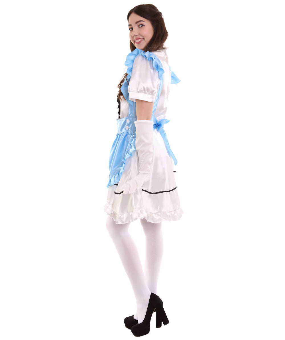 女性用 JCO-326_2 アニメ コスプレ フレンチメイド ファンシー ドレス ミディアムブルー コスプレ コスチューム