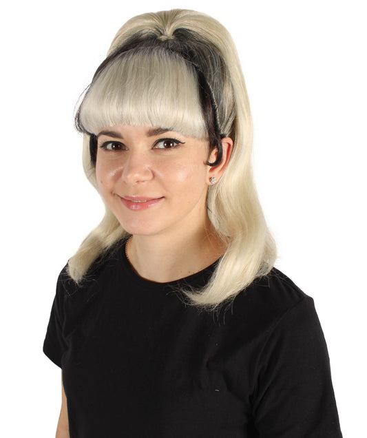 プレミアム ハロウィン パーティー 女性用 H-6275 アメリカン ドラッグ クイーン ブロンド ポニーテール ウィッグ コスプレに最適 難燃性合成繊維