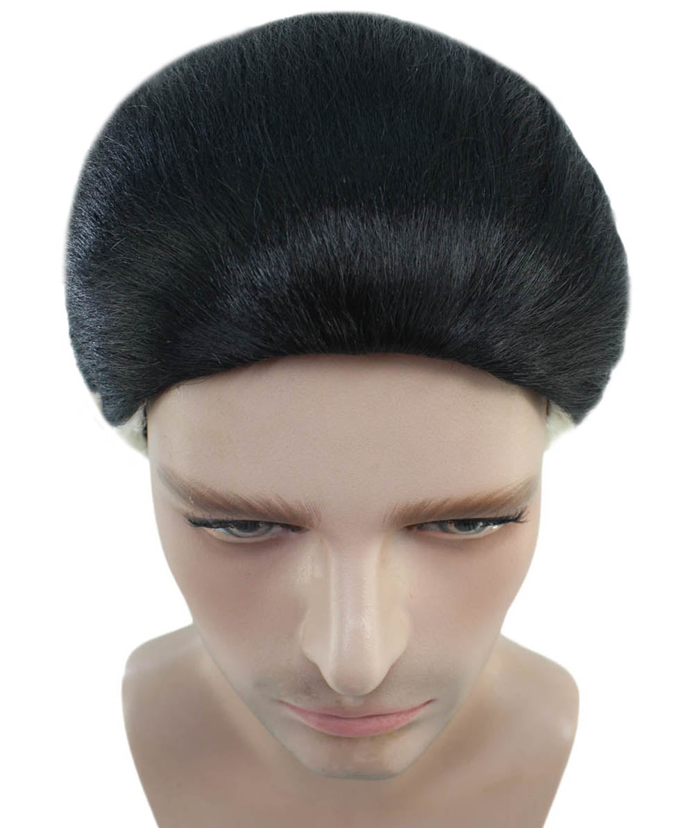 メンズスタイルロックスターブラックウィッグ H-4294 プレミアム通気性キャップレスキャップ