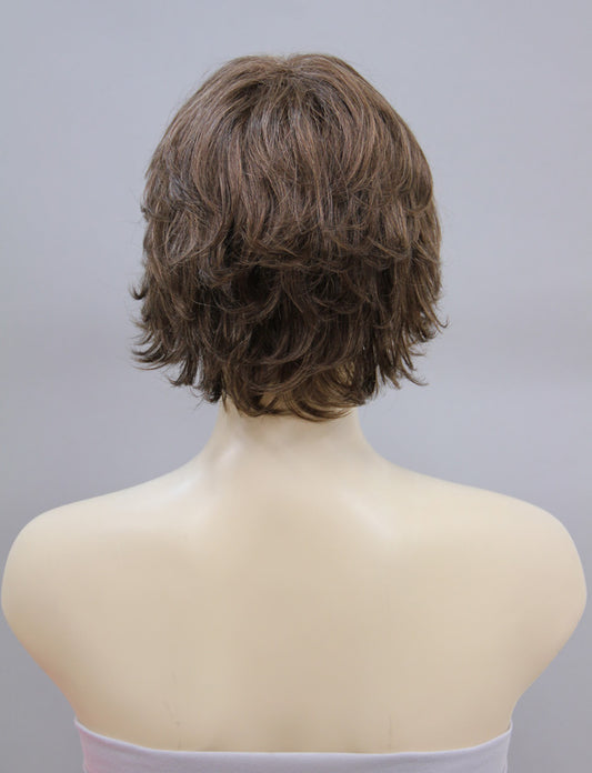 人毛100%!カールショートウィッグ。エアー感たっぷりのふわくしゅスタイル! ウィッグネット付き HH-128