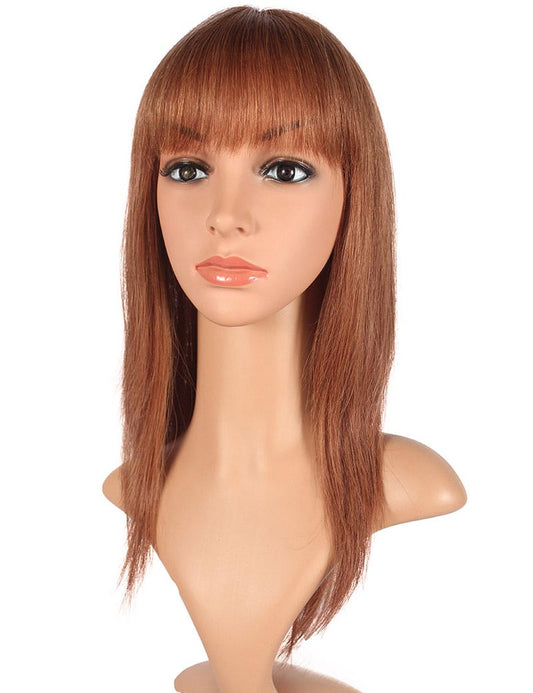 30歳〜40歳 若者の長い ストレート HT-017 100% ヒューマンヘア ナチュラルエレガンス ハンドタイド ヒューマンヘア束