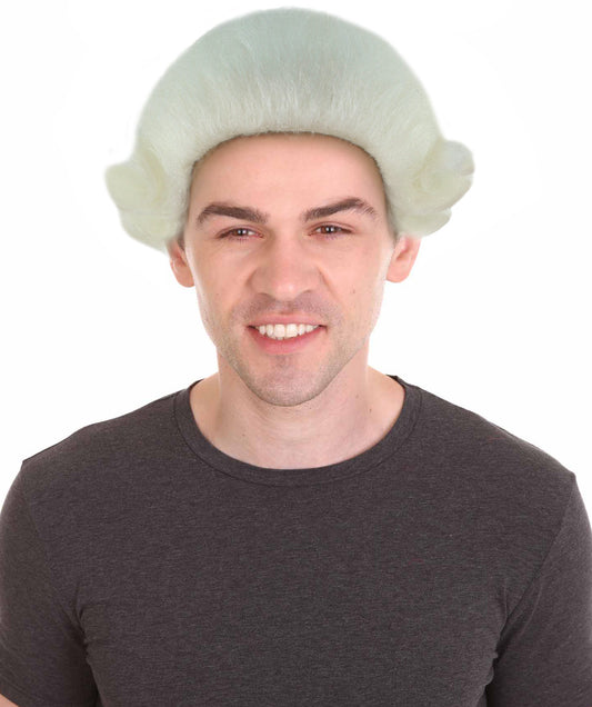 男性用「くるみ割り人形と二つの王国」スウィーツキャバリアコロニアルブラックレースホワイトウィッグ H-4315 プレミアム通気性キャップレスキャップ