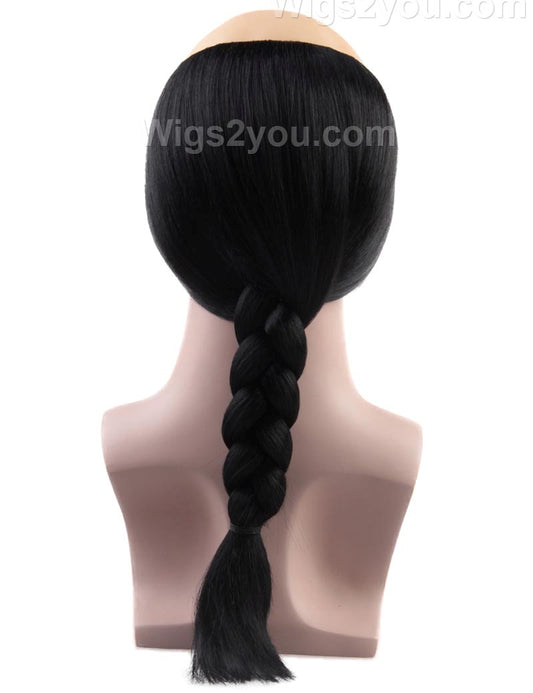 モンク・スタイルのかつら|キャップH-459による黒いコスプレ・ハロウィンかつら