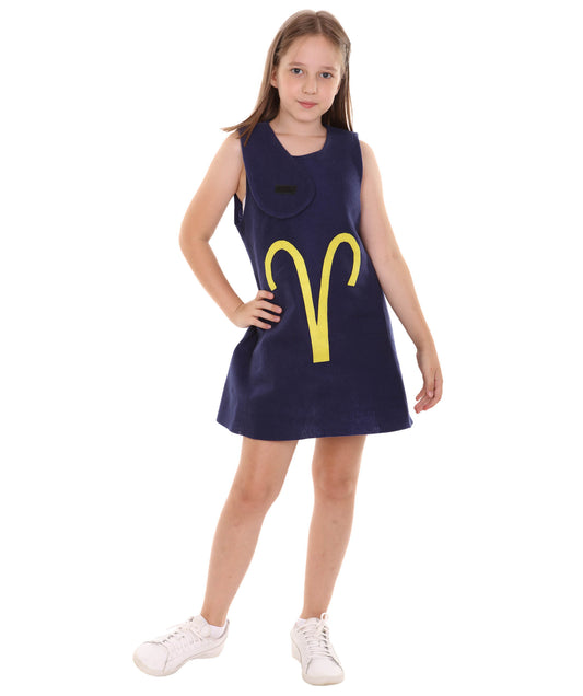 牡羊座 パーティーコスチューム JCO-259(Kids) 子供用ガール 12 星座のトロール ドレス ブルー ハロウィン コスチューム