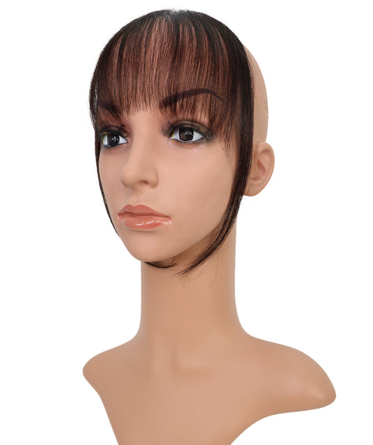 Wigs2you W-8477 女性用100%人毛前髪ウィッグ – ナチュラルフリンジヘアピース 8インチ – 軽量クリップイン部分ウィッグ