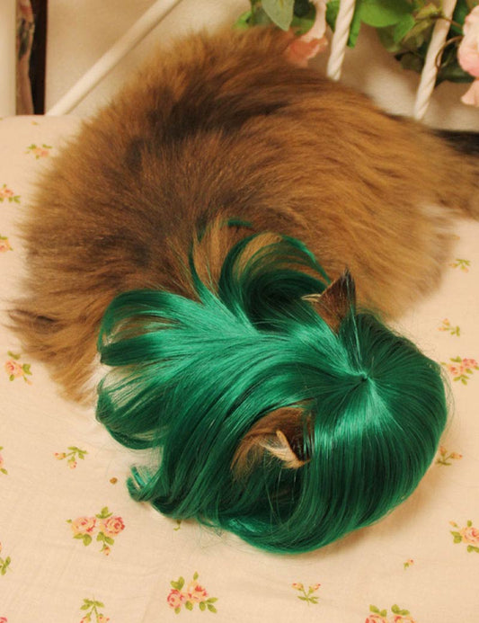 ペットウィッグ P-021 グリーン トレンドを先取りするしっぽ用のウィッグ