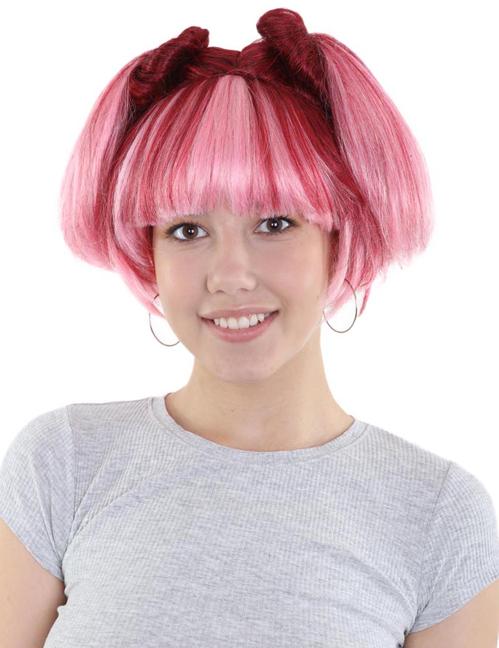 ショート JP ウィッグ | キャラクターコスプレハロウィンウィッグ プレミアム通気性キャップレスキャップ H-280