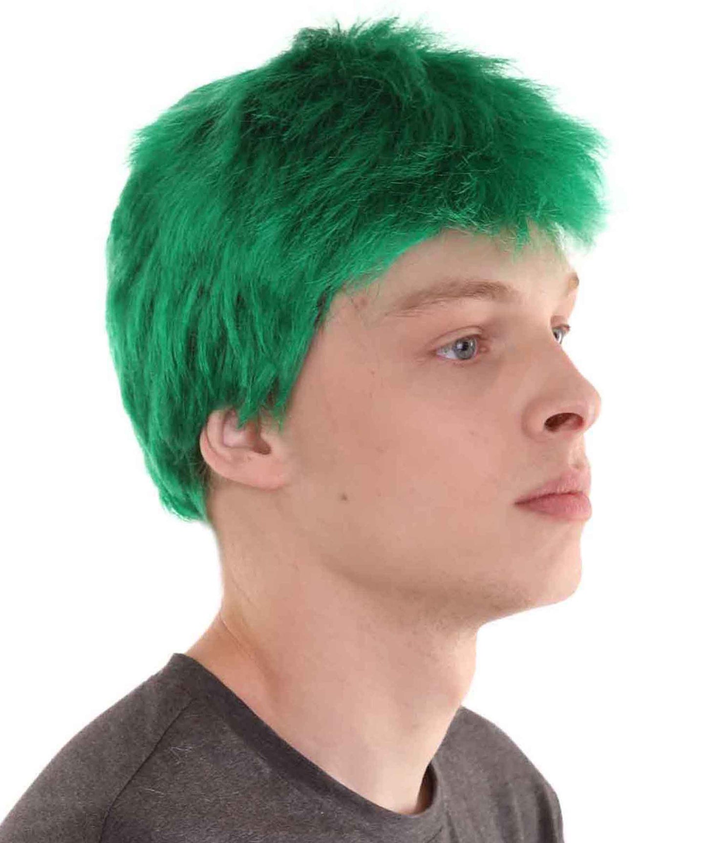 Wigs2you H-2291男性ファンシーグリーンかつらプレミアム通気性キャップレスキャップ