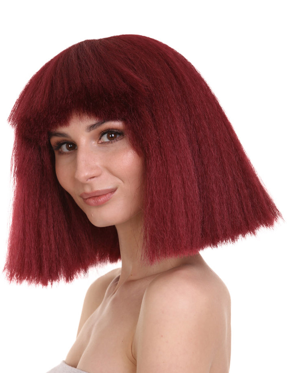 Wigs2you ハロウィンパーティープレミアムレディース H-1491 美しいルックを手に入れよう!ポップスターバーガンディウィッグ