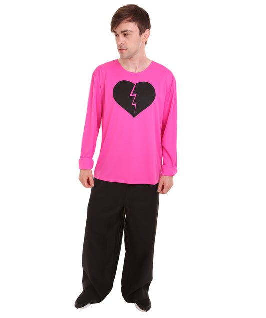 大人向け男性用 JCO-170_6 マイハートイズブロークン ロングスリーブ ホットピンク ハロウィン コスチューム コレクション
