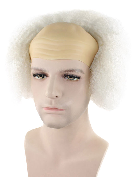 むきだしの老人のスタイルかつら|はげたキャップ白いかつらH-1540