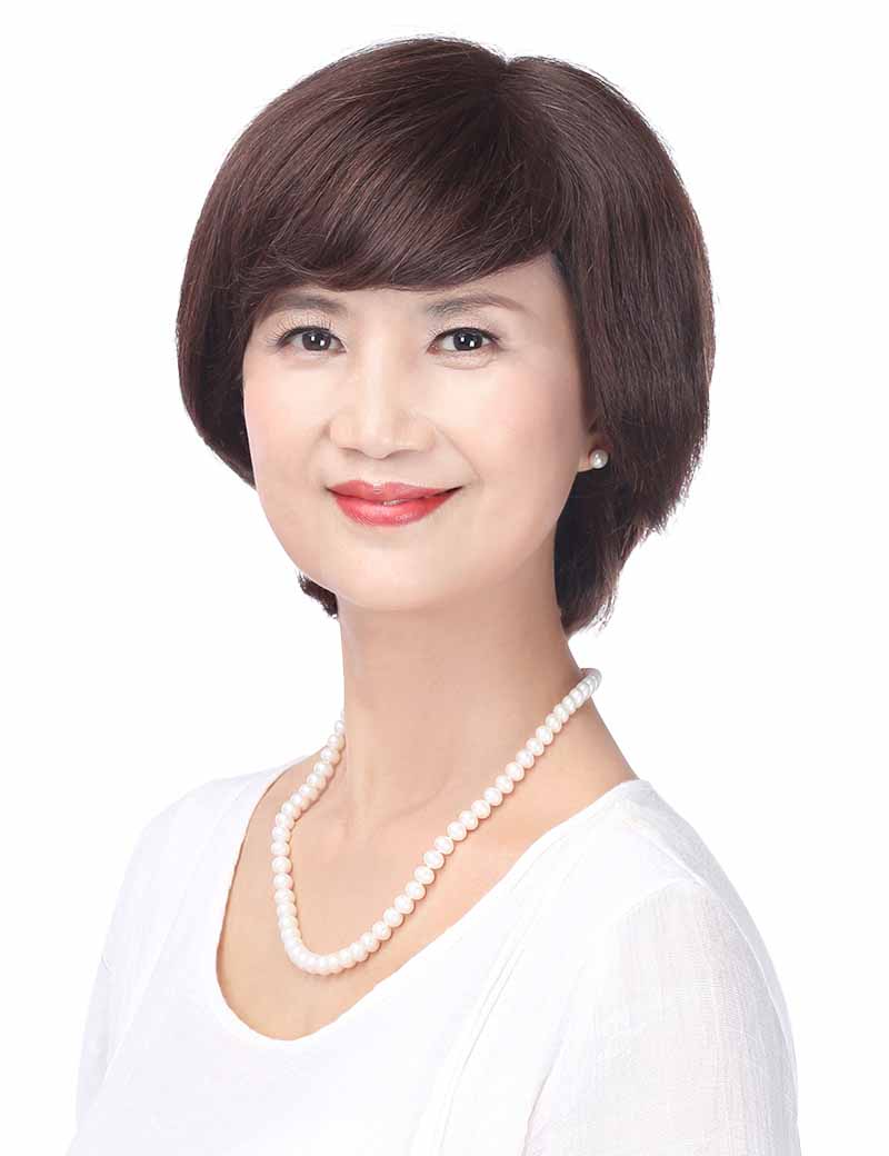 女性用人毛ミックス総手植えウィッグ!びっくりする軽さ長時間被っても大丈夫な医療ウィッグ、ウィッグネット付き