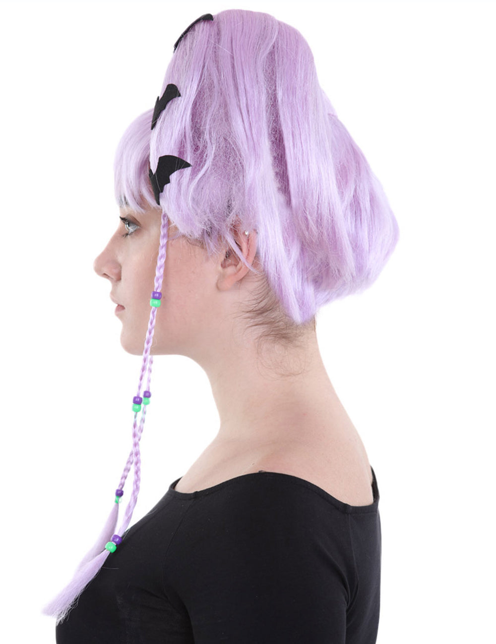 Wigs2you ハロウィンパーティー プレミアム レディース H-711 バットエンジェルウィッグ Lt パープルカラー