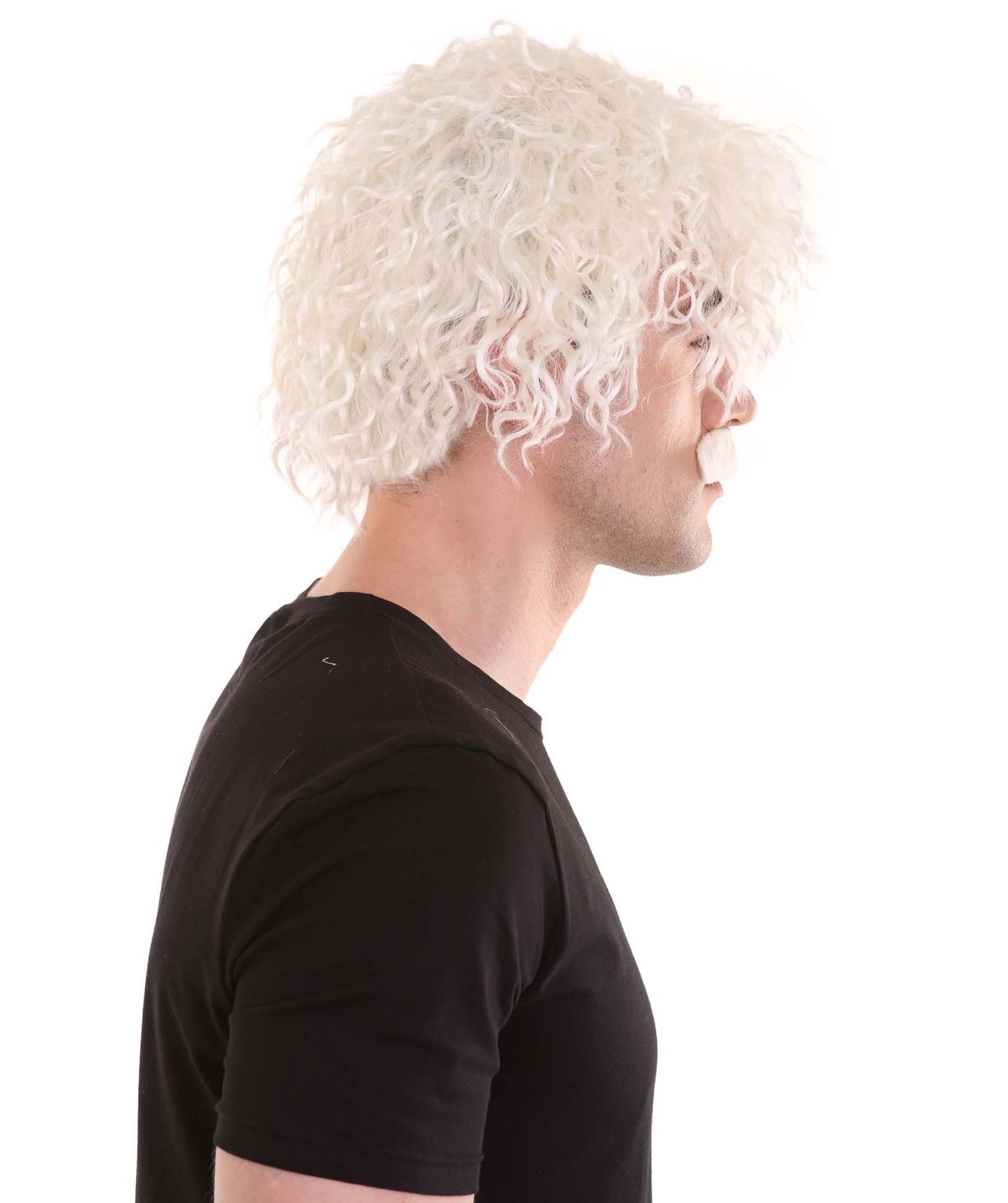 Wigs2you H-2413 アルバート・アインシュタイン メンズウィッグ&口ひげ 歴史的ハロウィンウィッグ プレミアム通気性キャップレスキャップ