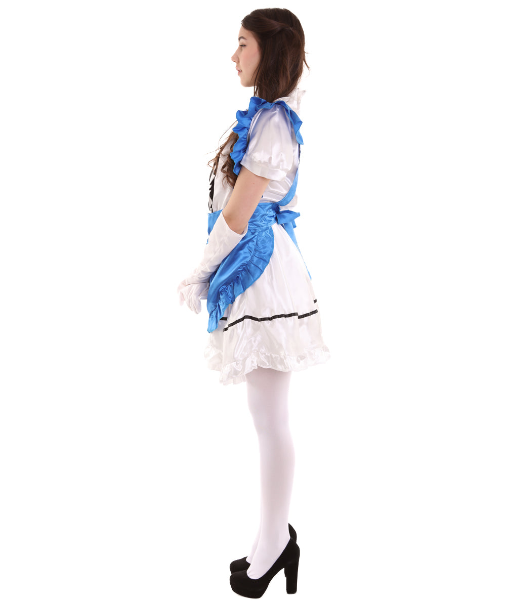 女性用 JCO-326_3 アニメ コスプレ フレンチメイド ファンシー ドレス ロイヤルブルー コスプレ コスチューム