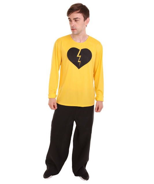 大人向け男性用 JCO-170 マイハートイズブロークン ロングスリーブ イエロー ハロウィン コスチューム コレクション