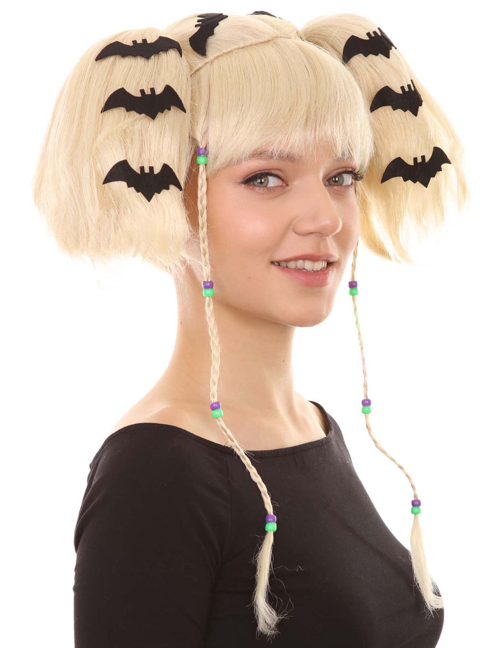 Wigs2you ハロウィンパーティー プレミアム レディース H-723 バットエンジェルウィッグ ブロンドカラー