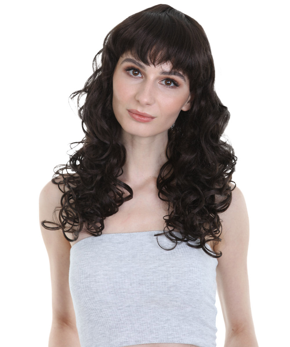 Wigs2you ハロウィンパーティープレミアム レディース H-1025 着用しやすい ベラウィッグ ダークブラウン色
