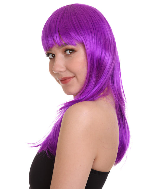 Wigs2you ハロウィン パーティー プレミアム レディース H-1070 とても快適なグラマー グリーン ウィッグ ネオン パープル カラー