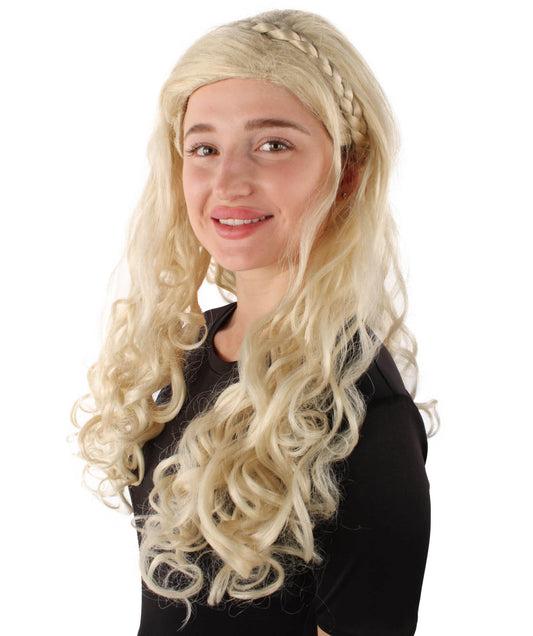 ウィメン ブロンド ウェービー ミディアムレングス トレンディ アースエンジェル ウィッグ ブロンド H-5309 プレミアムハロウィンウィッグ