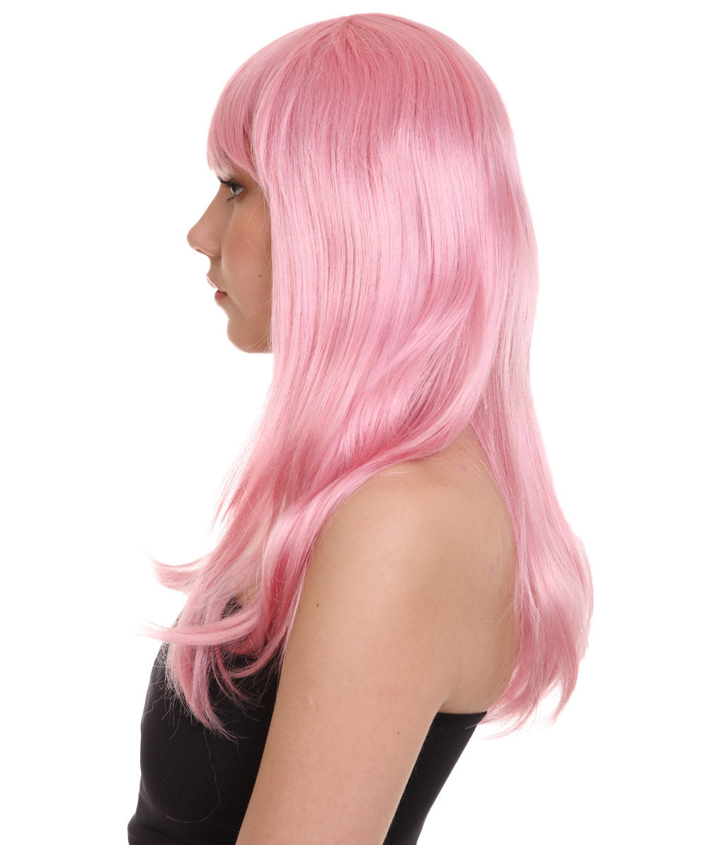 Wigs2you ハロウィン パーティー プレミアム レディース H-1053 とても快適なグラマー グリーン ウィッグ Lt ピンク色