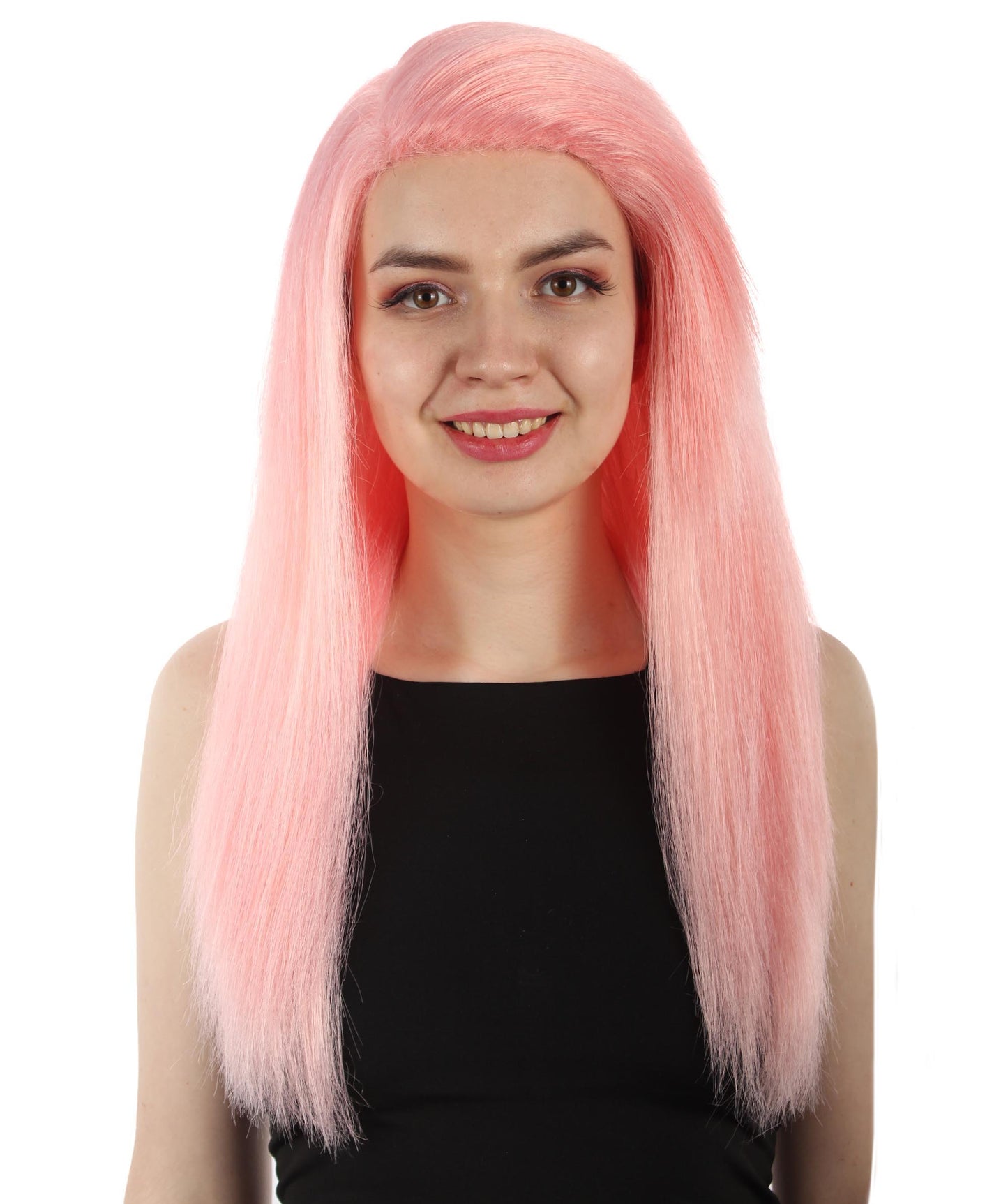 女性用ロングストレートサイドパートコスプレウィッグ ピンク H-5220_3 ファンシースタイル プレミアムハロウィンパーティーウィッグコレクション