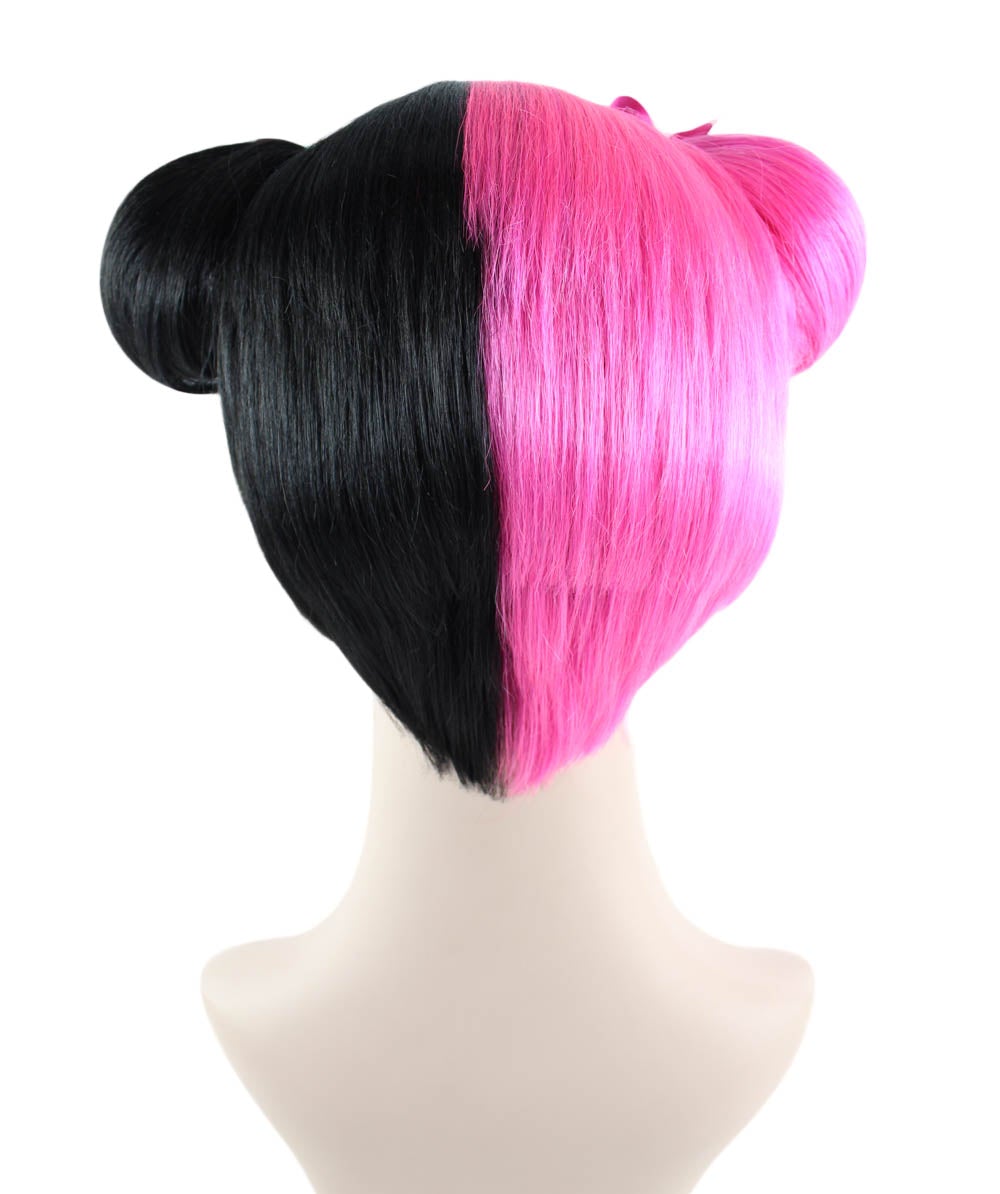 Wigs2you ハロウィン パーティー プレミアム レディース H-1445 着けやすい 快適なフィット感 独占コスプレウィッグ メラニー マルティネス スタイル ピンクとブラックウィッグ
