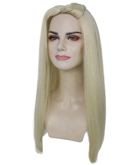 女性用 H-6003 アメリカン ファッション ドール キャラクター ブロンド ウィッグ 花嫁付き ブロンドに最適 難燃性合成繊維