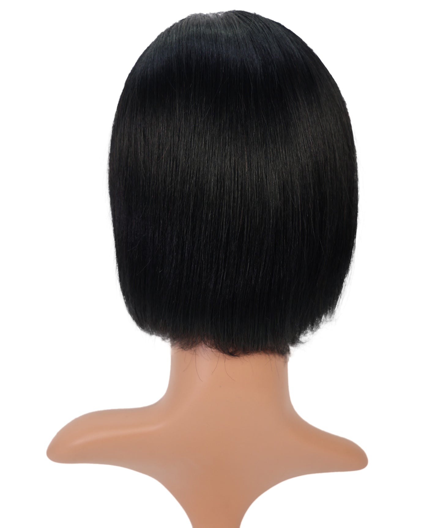 医療用ウィッグ、100%人毛、ショートボブ、ナチュラルブラック、手結びウィッグキャップ、Wigs2you HH-182 フレキシブルパーティング、通気性、自然な見た目、快適、女性用ウィッグ