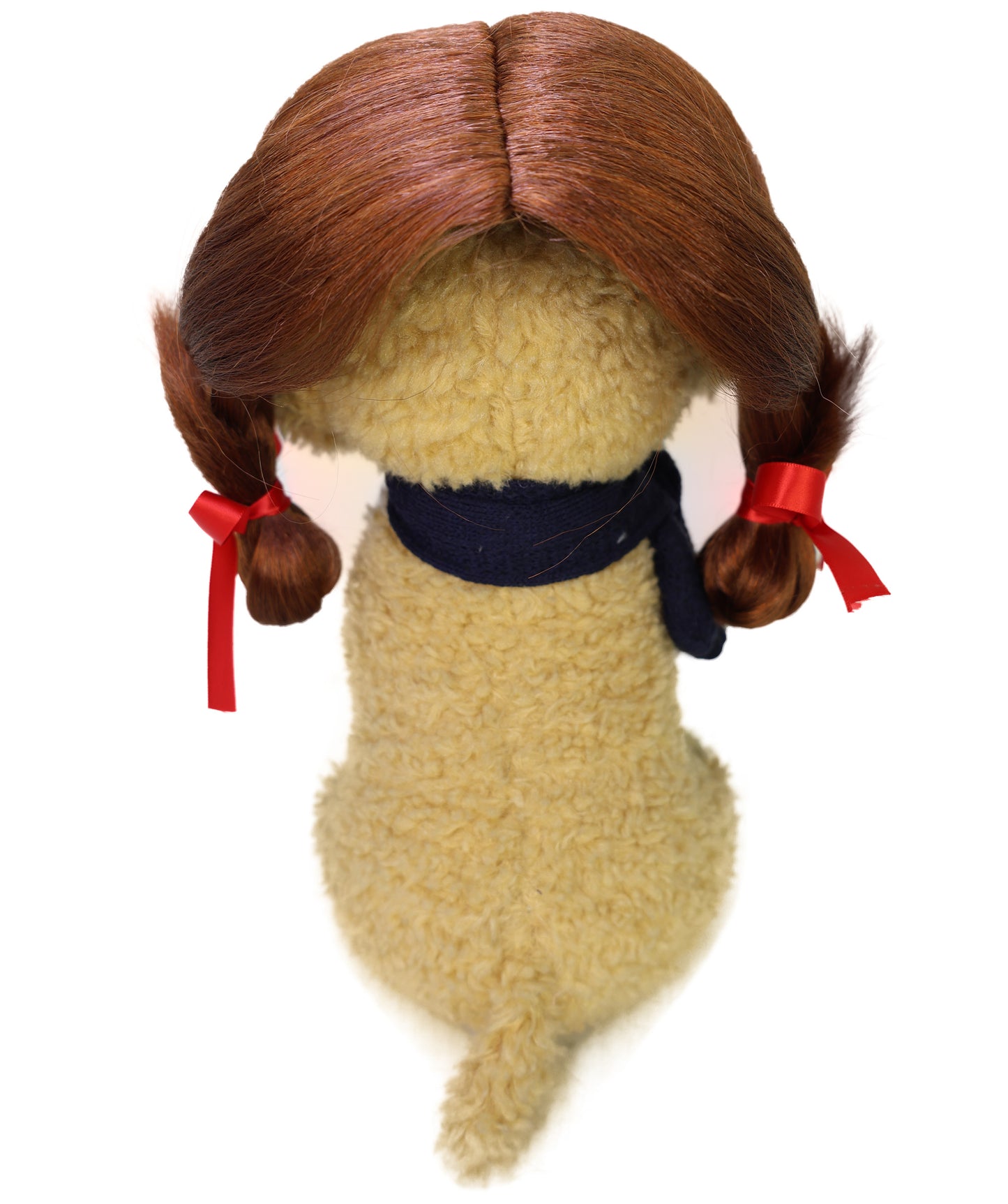 Wigs2you P-046 ペット用犬ウィッグ&ヘッドギア|赤茶色(オーバーンブラウン)のふわふわ合成繊維ウィッグ・通常キャップ付き|耐熱性ショートスタイル・小型ペット向け