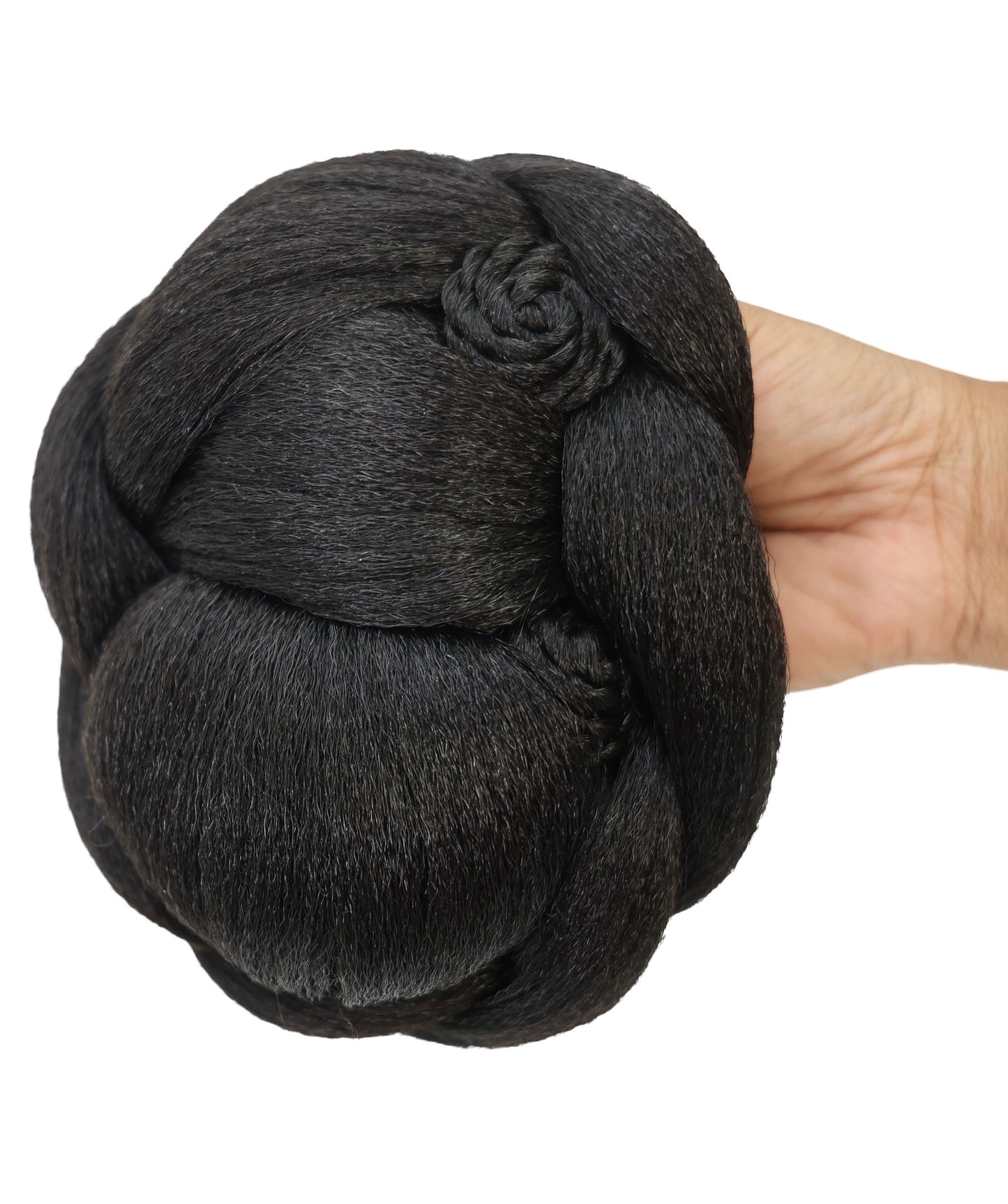 Wigs2you W-8470 エレガント シニヨンウィッグ 大きめお団子スタイル 合成繊維 ドームキャップ付き レディースヘアピース