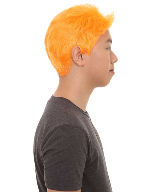 男性 ファンシーオレンジ ウィッグ H-2286 コレクション プレミアム 通気性のあるキャプレスキャップ