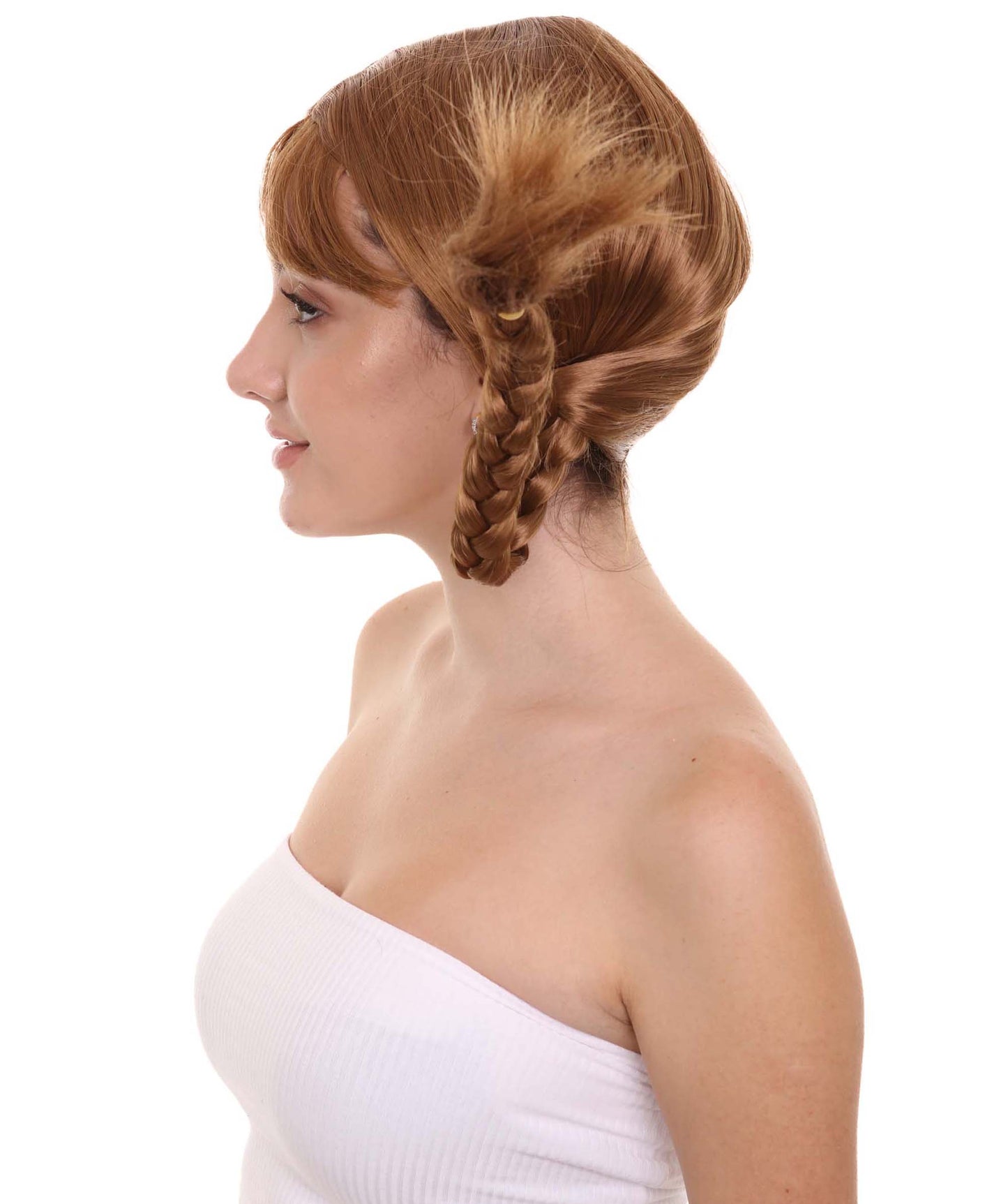 ハロウィンパーティープレミアム H-2660 ロング編みウィッグ ソフト合成繊維 脱毛を超えて 女性のためのウィッグの力強い物語