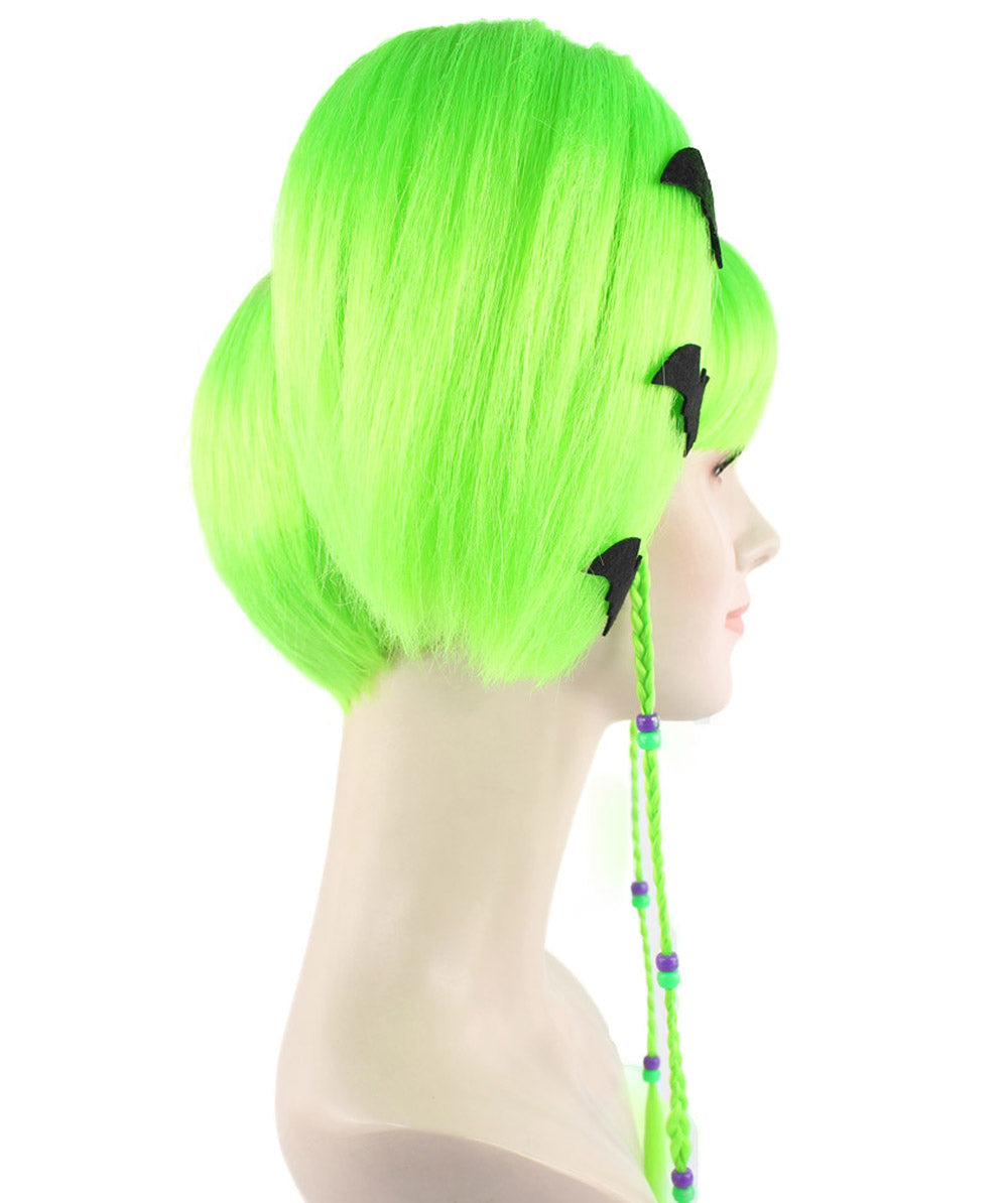 Wigs2you ハロウィンパーティープレミアム レディース H-700 バットエンジェルウィッグ ライムカラー
