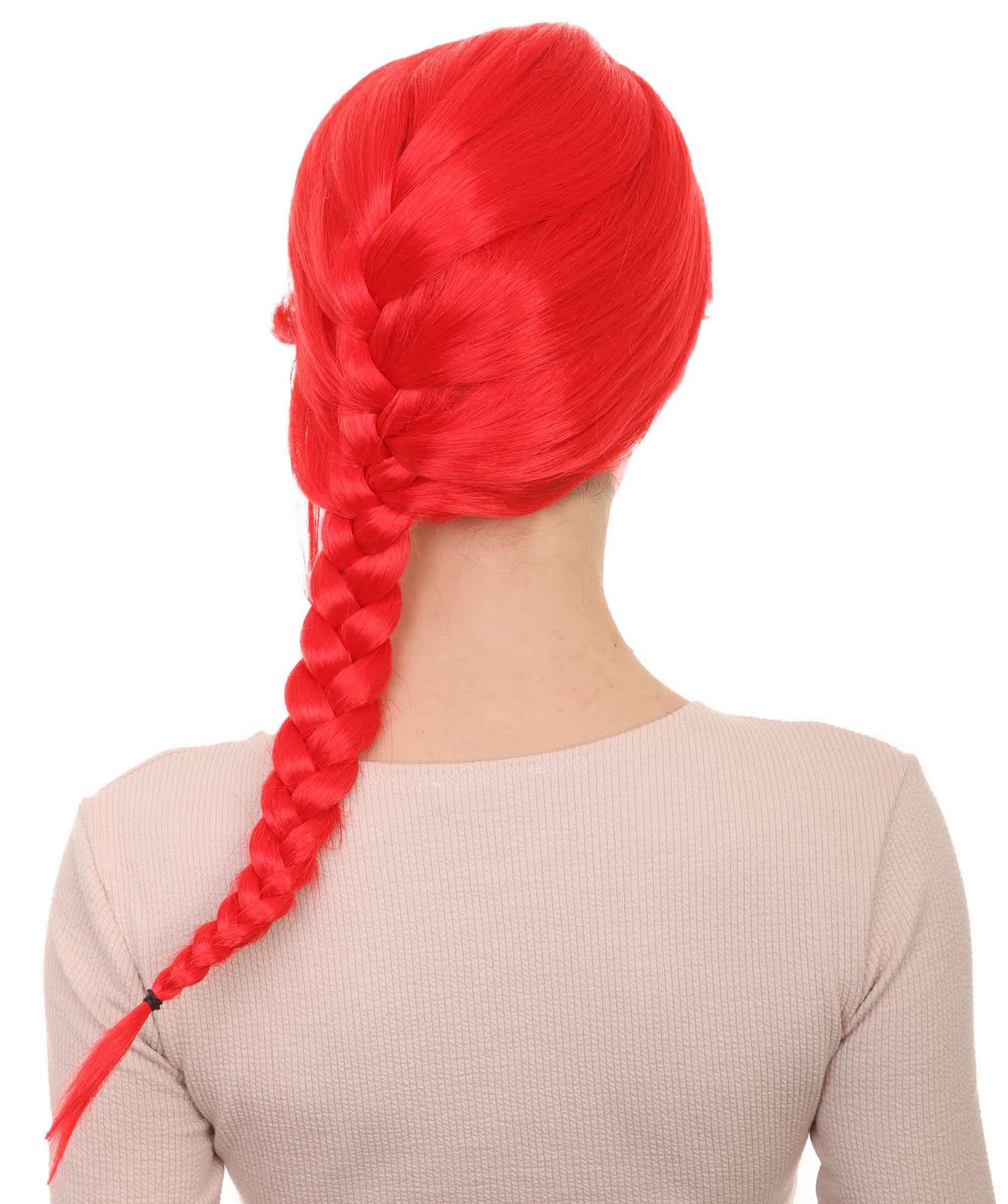 Wigs2you ハロウィン パーティー プレミアム レディース H-1157 とても快適なレッドの編み込みウィッグ