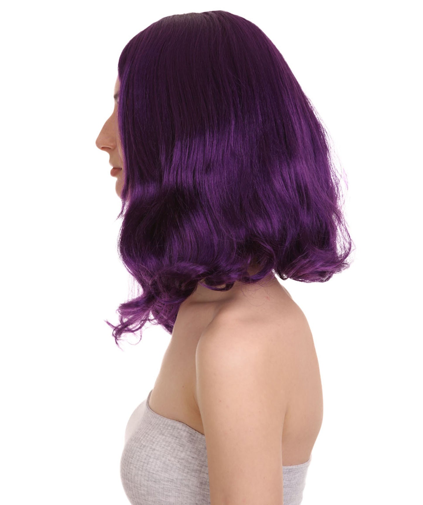 Wigs2you ハロウィン パーティー プレミアム レディース H-1283 着けやすい 快適なフィット感 バイオレット ページボーイ ウィッグ