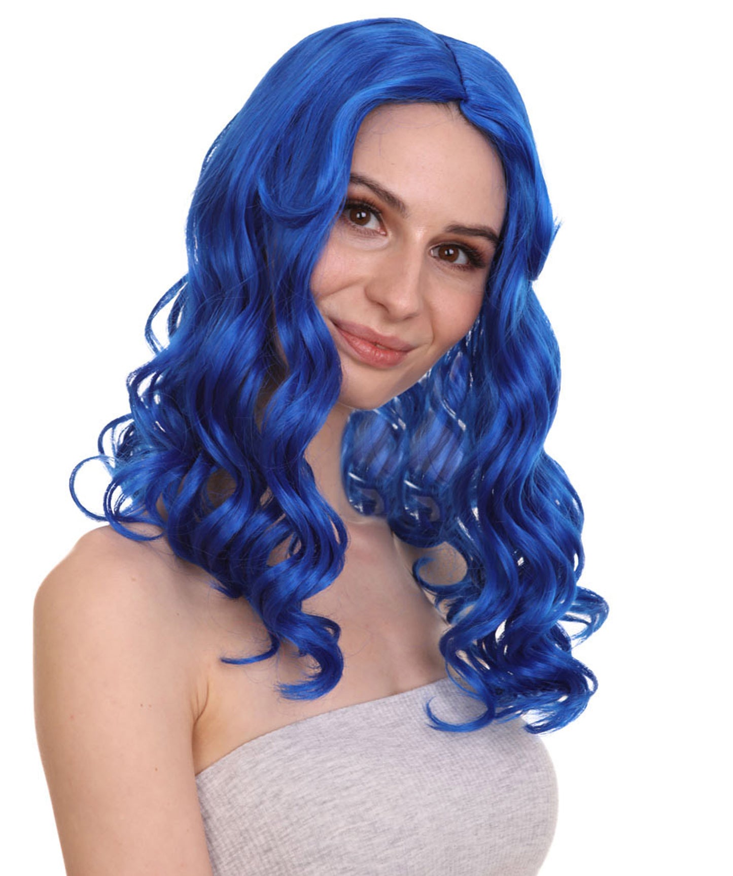 Wigs2you ハロウィンパーティー プレミアム レディース H-1089 アリスウィッグ 鏡の国のアリス ダークブルー色